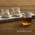 Anpassad logotyp Clear Glass Mason Jar Shot Glasses